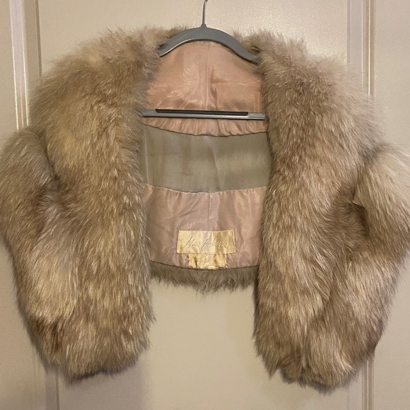 Mink Fur Jackets & Blazers - Real Fox Fur vintage Wrap size M